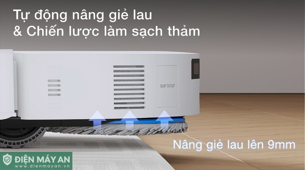 Robot hút bụi lau nhà Ecovacs Deebot T50s Pro OMNI - Đen/Trắng